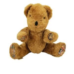 Liberty Of London Brown Bear Plush Jointed Flower Paws Stuffed Animal Toy